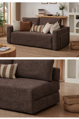 Brown Bouclé Sofa