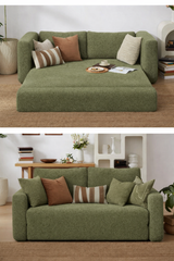 Green Bouclé Sofa