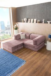 Pink Poufudic L Sofa
