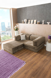 Beige Poufudic L Sofa