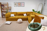 Poufudic L Shaped Corner Sofa Mustard