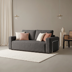 Anthracite Bouclé Sofa