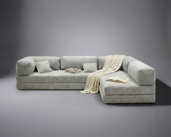 Poufudic L Shaped Corner Sofa Off White / Bone