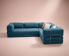 Poufudic L-förmiges Ecksofa Indigo
