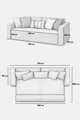 Brown Bouclé Sofa
