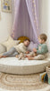 Gray Kids Corner Floor Sofa – Corduroy Upholstered Floor Seating for Playroom