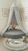 Gray Kids Corner Floor Sofa – Corduroy Upholstered Floor Seating for Playroom