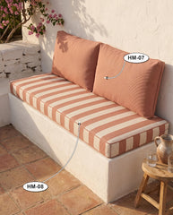 Custom Outdoor Bench Cushion with Foam, Waterproof Patio Bench Cushion, UV-Resistant Garden Cushion, Custom Size Deck Swing Cushion