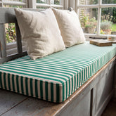 Striped Cotton Bench Cushion With Foam, Window Seat Cushion, Natural Reading Nook Cushion, 2-5" Thickness Floor Cushion, Daybed Cushion