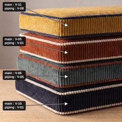Corduroy window seat cushion