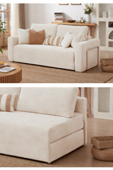 Off White Bouclé Sofa
