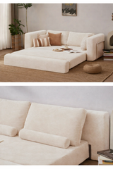 Off White Bouclé Sofa