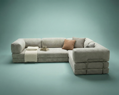 Poufudic L Shaped Corner Sofa Off White / Bone