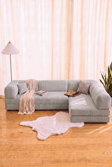 Poufudic Ecksofa in L-Form Beige