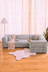 Poufudic Ecksofa in L-Form Beige