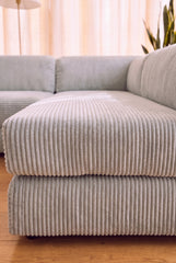 Poufudic Ecksofa in L-Form Beige