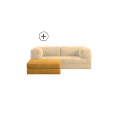 Poufudic Ottoman Upgrade in Mustard corduroy