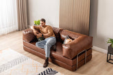 Faux Leather Couch