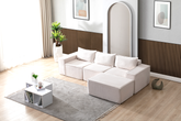 L Shaped Livingroom sofa, Sectional couch, Comfy Chaise Couch, Modern Modular Sofas, Minimalist Couch, Floor couch, Cozy sofa with ottoman