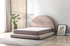 Beige Poufudic Bed Set