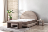Beige Poufudic Bed Set