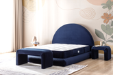 Navy Blue Poufudic Bed Set