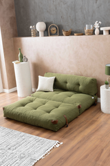 Ölgrünes Doppel-Megano-Sofa