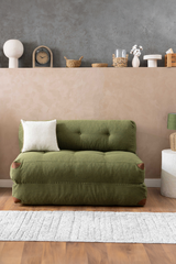 Ölgrünes Doppel-Megano-Sofa
