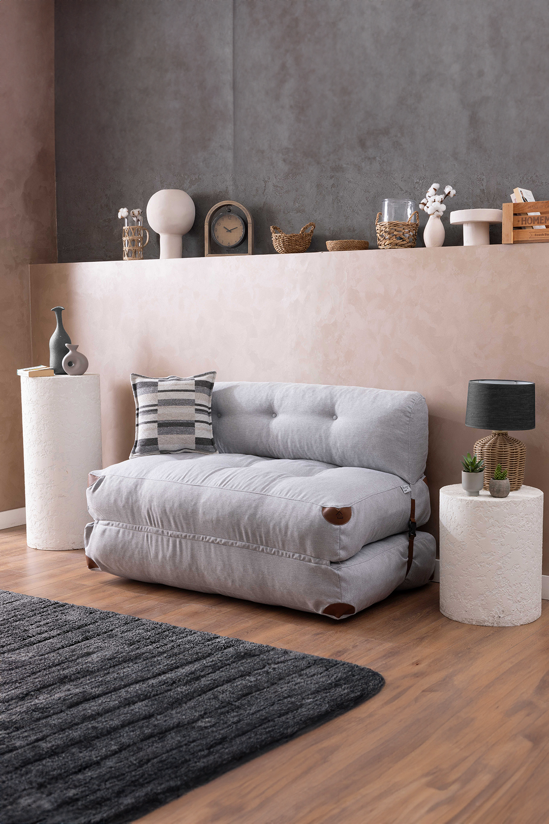 Light Grey Double Megano Sofa