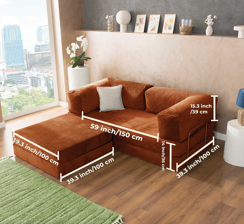 Brick Teddy L Sofa