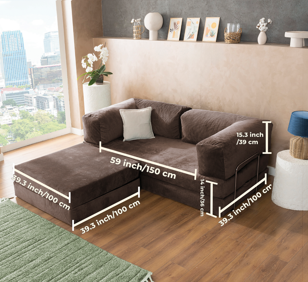 Brown Teddy L Sofa