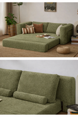 Green Bouclé Sofa