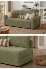 Green Bouclé Sofa