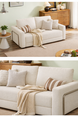 Off White Bouclé Sofa