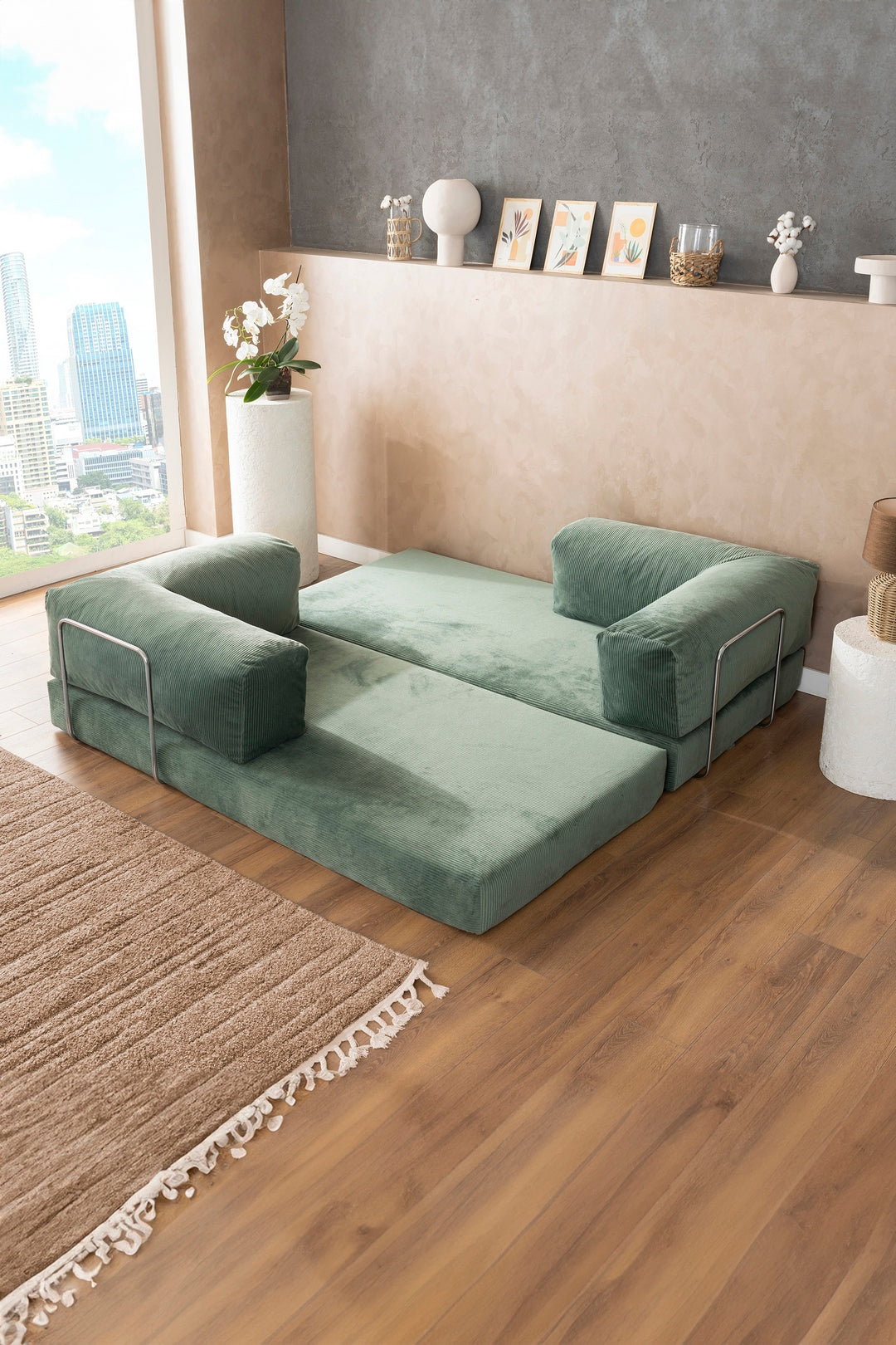 Water Green Teddy Sofa