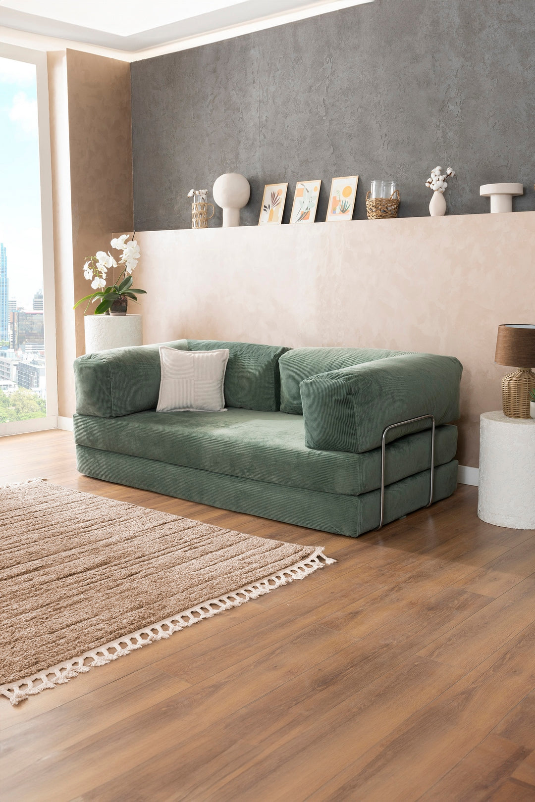 Water Green Teddy Sofa