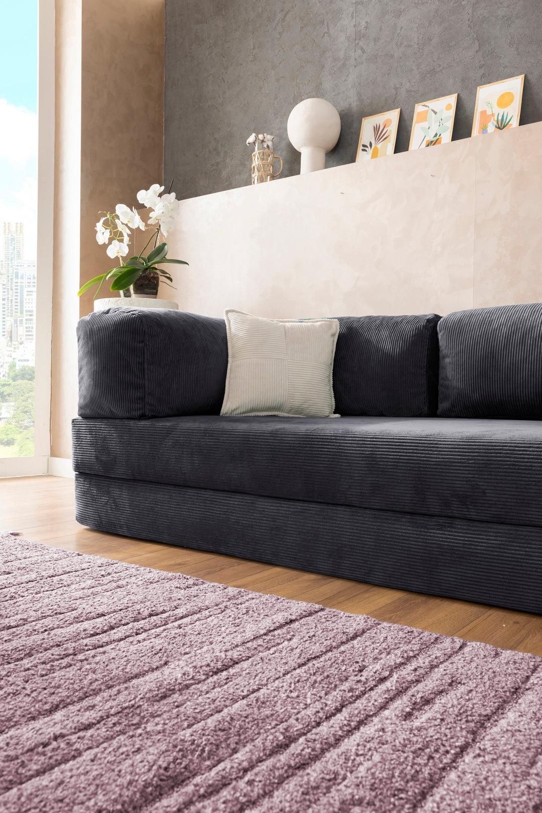 Anthracite Teddy L Sofa