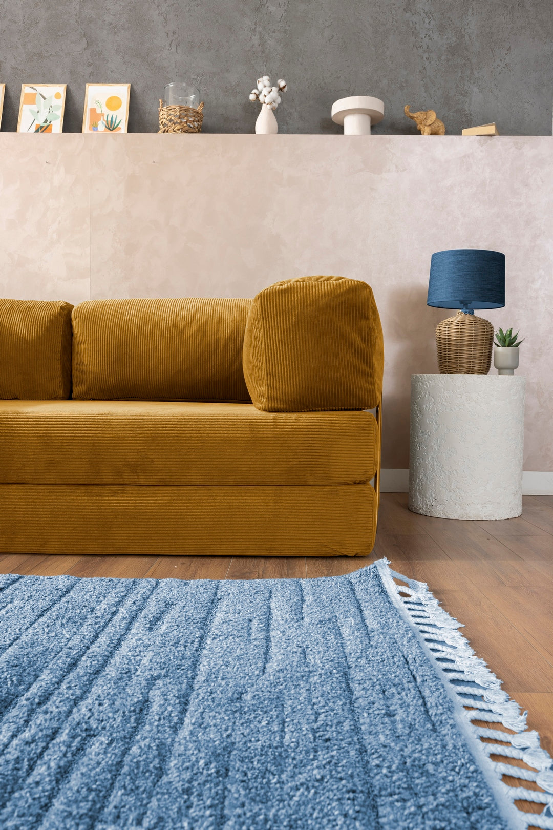 Mustard Teddy L Sofa