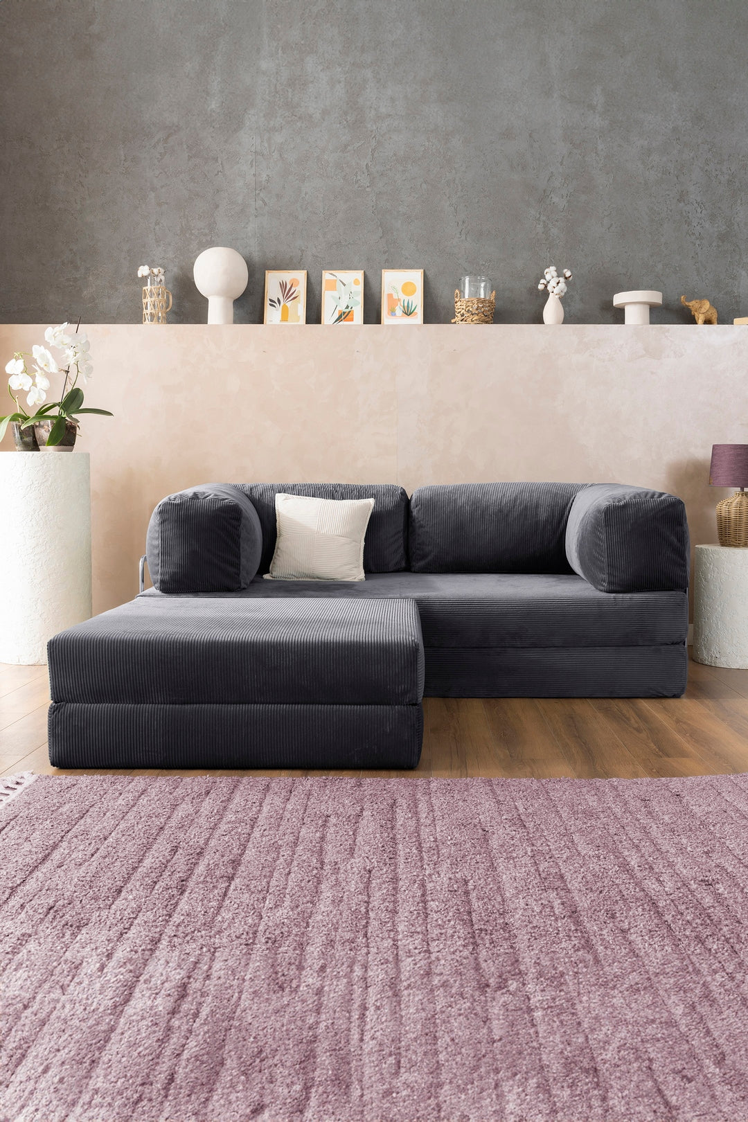 Anthracite Teddy L Sofa