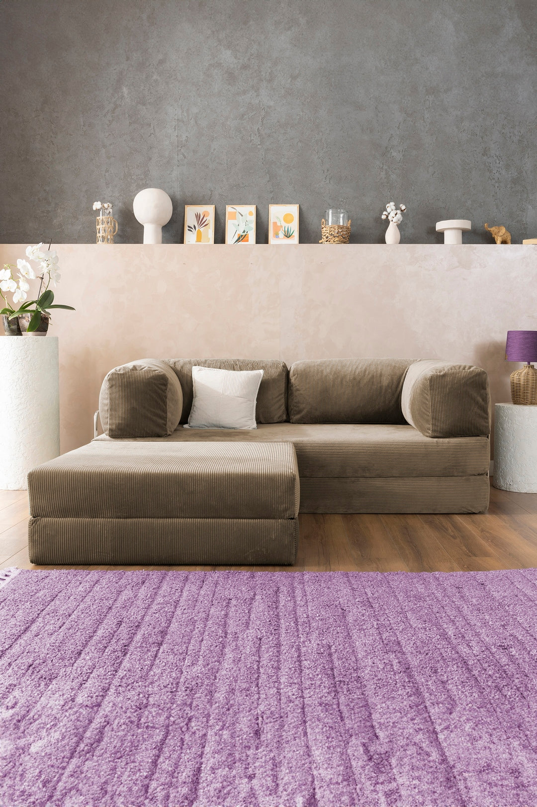 Beige Teddy L Sofa