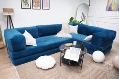Poufudic L-förmiges Ecksofa Indigo