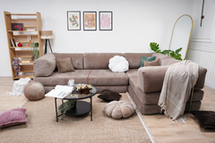 Poufudic Ecksofa in L-Form Beige