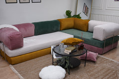 Poufudic L Shaped Corner Sofa Colourfull