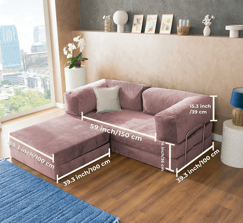 Pink Poufudic L Sofa