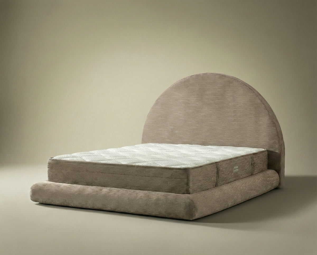 Beige Poufudic Bed Set