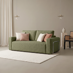 Green Bouclé Sofa