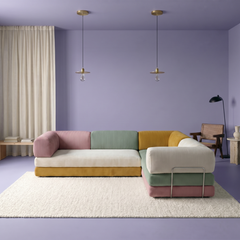Poufudic L Shaped Corner Sofa Colourfull