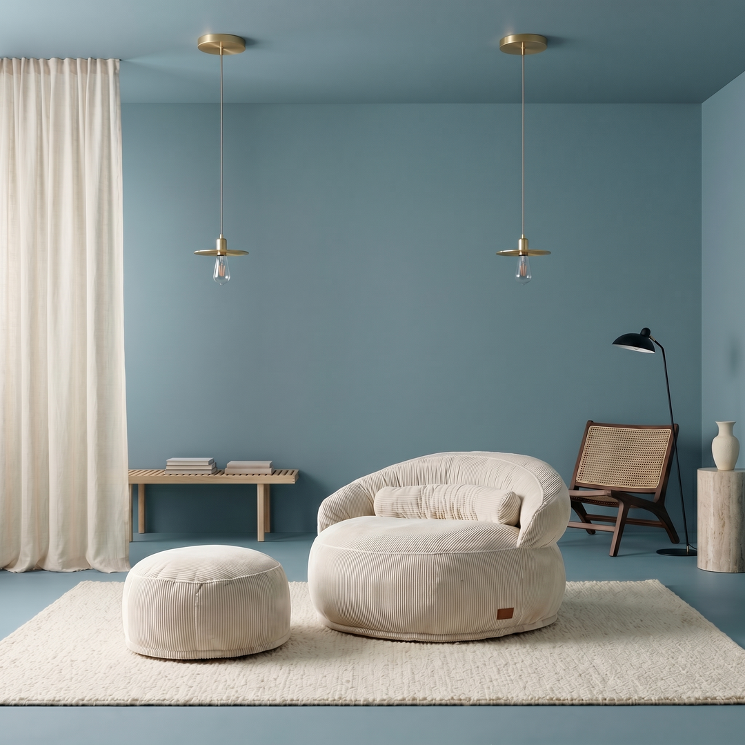 White Felix XL Pouf