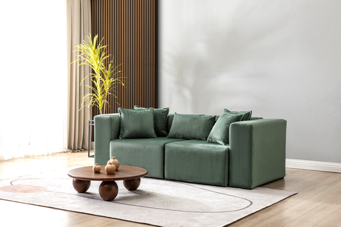 Modern Cloud Sectional Couches for Living Room, Orange Modular Sofa with Ottoman, No Assembly Needed, L Shaped Sectional Couch, Boneless Chaise Lounge