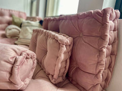 Pink Velvet Tufted Cushions
